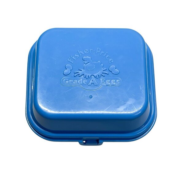 VTG 1987 Fisher Price Carton Of Grade A Eggs Bacon & Scrambled Eggs Play Food - Picture 4 of 8